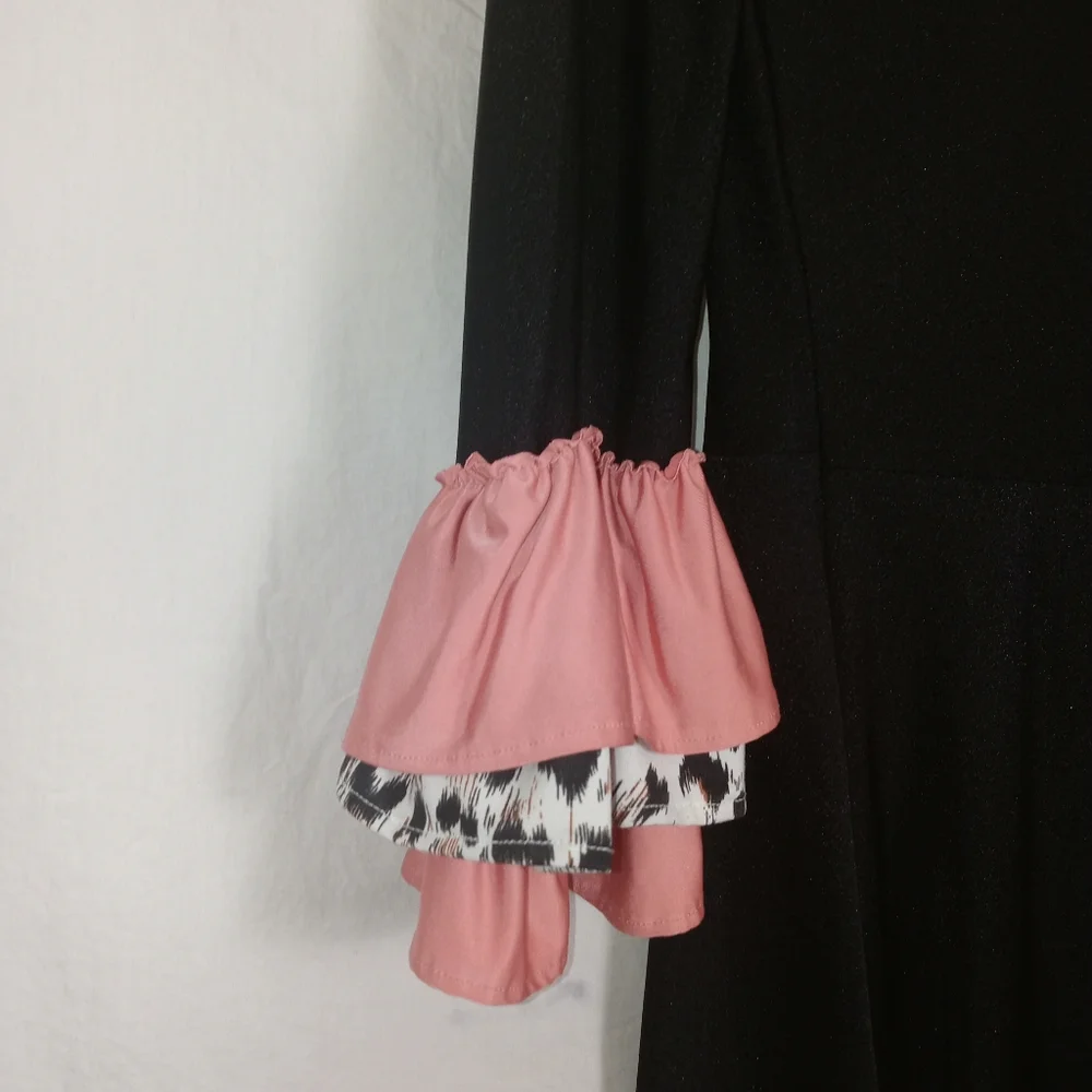 Pin up couture retro pink black body con midi - Picture 4 of 14